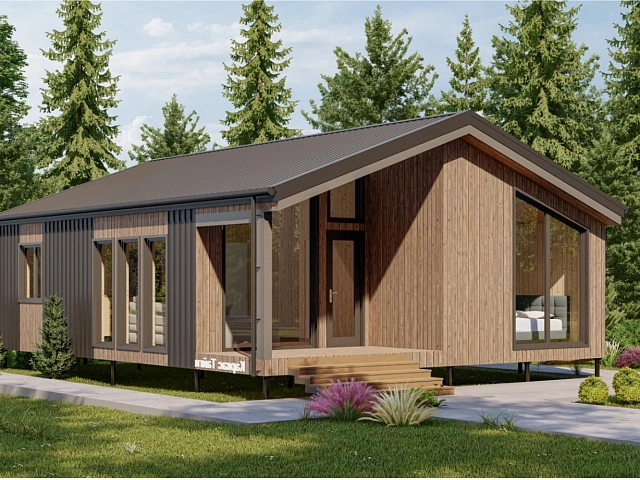 Дом "БАРН" 80 м² с парильной